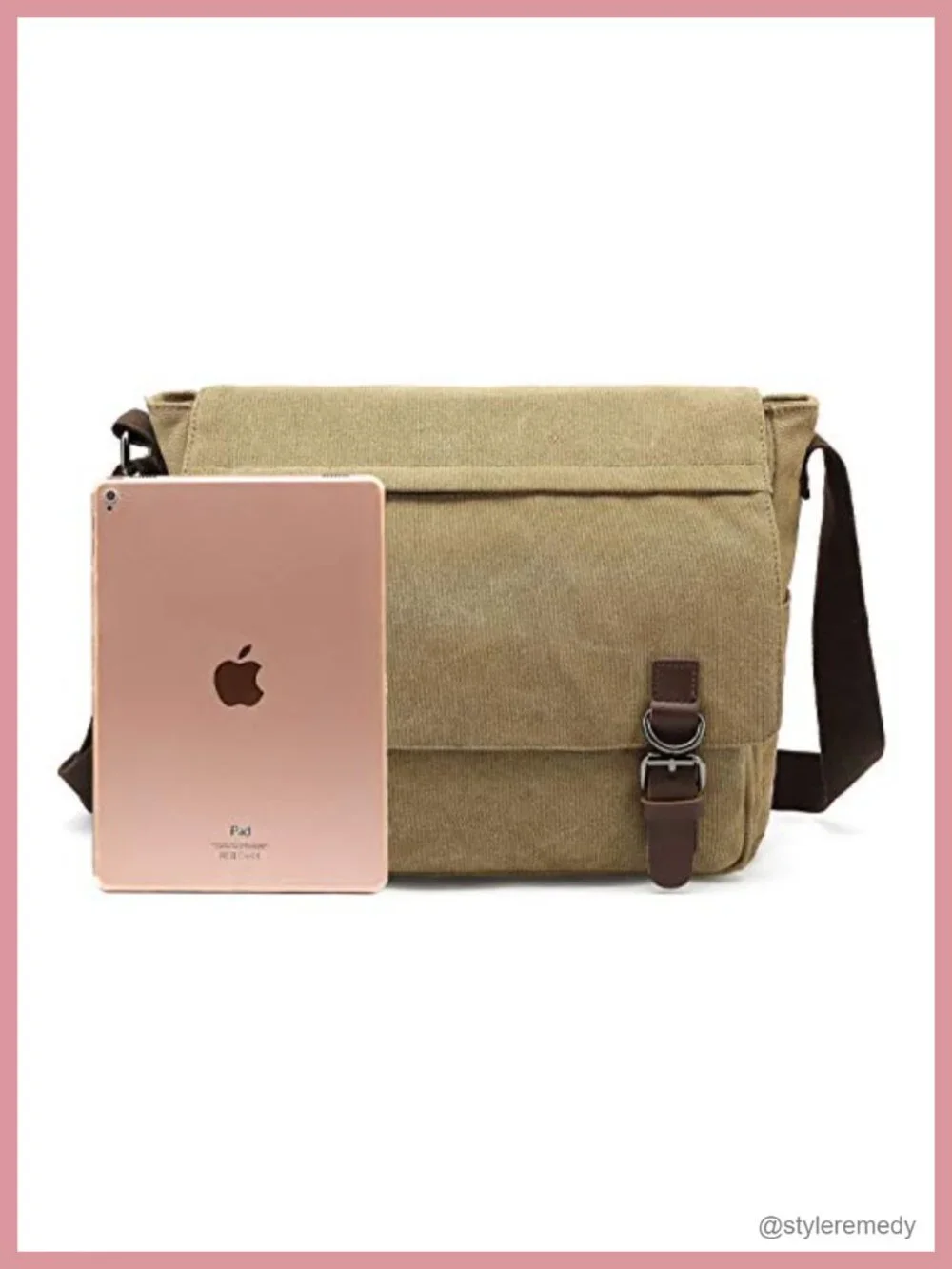 Canvas Messenger Bag Vintage Shoulder Crossbody 15.6inch Laptop Travel
